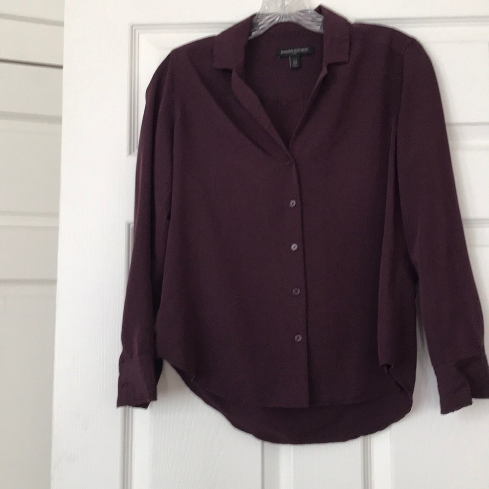 Banana Republic Polyester Botton-Up Blouse